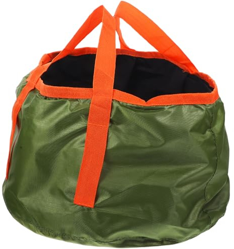 Homoyoyo Bassins d'eau Pliables en Polyester Imperméable, Vert Militaire, Compact et Léger, Résistant, pour Pêche, Randonnée et Camping en Plein Air