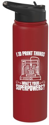 I 3d Print Things Machine Filament Funny 3d Printing Stainless Steel Insulated Water Bottle