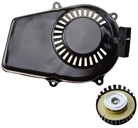 GOOFIT Tirador Minimoto Aluminio Arranque Universal Desbrozadora 1 Pieza reemplazo para 2 Tiempos ET650 ET950 Motores Negro