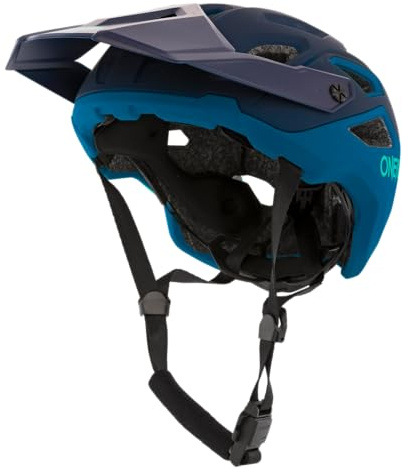 O'NEAL | Casco de Bicicleta de montaña | Enduro Trail Downhill | Forro Interior Que Absorbe el Sudor, Cumple con la Norma de Seguridad EN1078 | Casco Pike Solid | Adulto | Azul | Talla L/XL (58-61cm)
