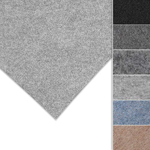 Floordirekt Nålfilt Superflex | Innerbeklädnad | Perfekt för restaurering och underhåll | hög kvalitet och flexibel | nålfilt | individuellt skärbar (ljusgrå, 200 x 400 cm)