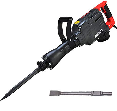 Marteau Démolisseur, Kit D'outils Électriques Pour Brise-Béton Robuste De 1650 W, Impact Unique De 50 J Marteau Piqueur, Noir