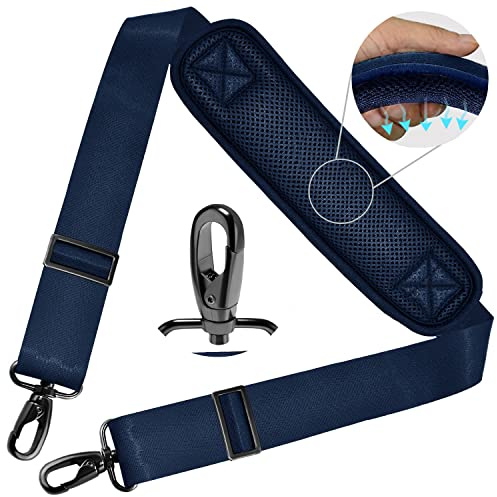 ZINZ 78 Bandoulière Universelle avec Rembourrage Fixe Ultra-épais et Double Boucles d'Équilibrage pour Sac de Voyage,Sac pour Ordinateur Portable, Sac à Bandoulière,Bleu