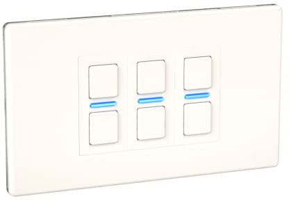 Lightwave LP23WHMK2 Smart Dimmer with Energy Monitoring, 3 Gang, White Metal - Works with Alexa, Google Assistant, HomeKit. iOS & Android Compatible