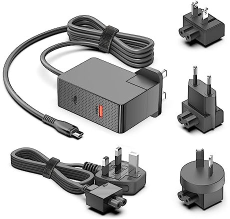 100W USB C Fast Charger, HKY USB-C USB-A 3 Ports Charger Power Adapter for MacBook Pro/Air, iPad, iPhone, Surface Pro 11 Laptop 7, Dell XPS 15 17 HP ASUS UX482 Lenovo IdeaPad Flex 3 4 Travel Plugs