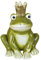 Goldbach Froschkönig grün 10,5cm Figur Dekofigur Frosch mit Krone