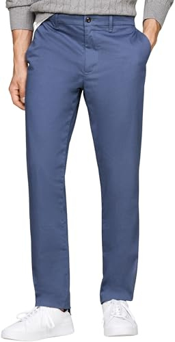 Tommy Hilfiger Herren Chino Hose Denton Straight Leg, Blau (Aegean Sea), 34W/32L