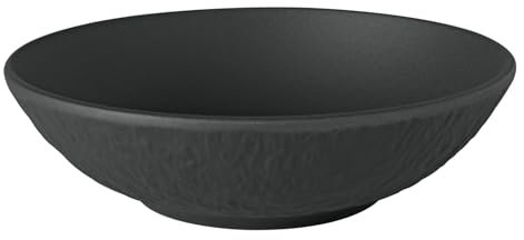 Villeroy & Boch - Manufacture Rock bol à dessert, noir, résistant au lave-vaisselle/micro-ondes, design mat, look ardoise, bol pour dessert et snacks, porcelaine Premium