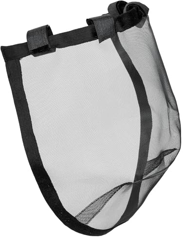 Start - Red nasal para caballos, protección contra moscas transpirable para fosas nasales, malla fina contra insectos para pastos, establos y equitación (negro, sangre caliente))