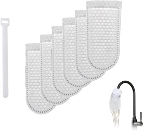 Nuovi sacchetti filtro in cotone per rubinetto (modello 2026), filtro per rubinetto, per rimuovere calcare, sabbia e sedimenti, per lavello da cucina e bagno (100Pcs)