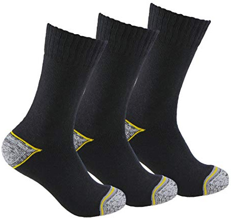 Calcetines de TRABAJO (3 pares) ideales para botas de trabajo o calzado de seguridad. Con goma ANTI-PRESION y talón y puntera reforzados. También son idóneos para deportes de invierno. (43-46)