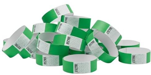 Pack Pulseras de Identificación Tyvek® Lisas para Control de Acceso