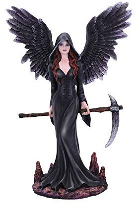 Nemesis Now Take My Soul Gothic Female Reaper with Scythe Figurine, Polyresin, Black, 23.5cm