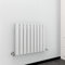 Radiator Horizontal Vertical Designer Flat Panel Central Heating Radiator 600mm Height (600x612mm Single, White)