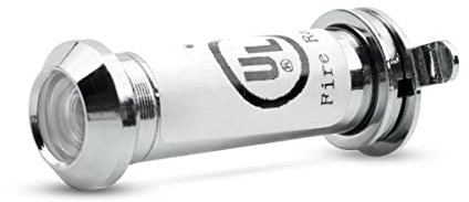 Bwintech 1 Pcs UL Listed Fireproof Door Viewer, Laiton massif 180 degrés, 12 mm de diamètre 35-60 mm de longueur, Finition en chrome poli, avec couvercle de visionneuse