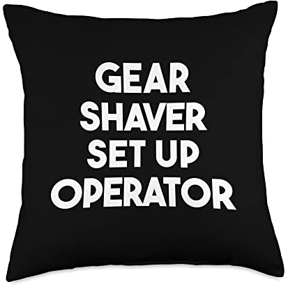Gear Shaver Set Up Operator Throw Pillow