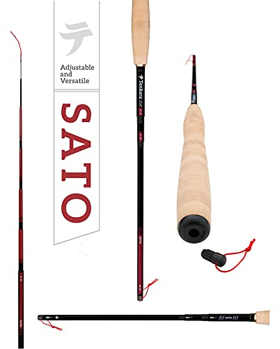 Tenkara USA Fly Fishing SATO™ Rod, for Large & Small Fish - Carbon Fiber, Lightweight, Telescopic, Adjustable, 3 Multi-Lengths (10'8/ 11'10/ 12'9)… (Complete Starter Kit) (Complete Starter Kit)