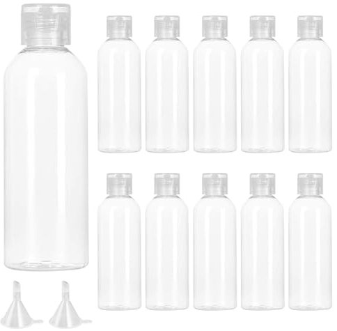 Trukafie Flacon Voyage, 10 Pièces Contenant Voyage 100ml Flacon Vide Avion pour Shampooings Revitalisants Lotions Gel Douche