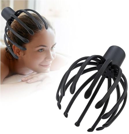 Octopus Head Massager, Electric Scalp Head Massager, Hands Free Electric Scalp Head Massager, Three Speed Adjustable Octopus Claw Massager, Hair and Head Massager