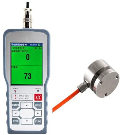 TIEOAXFT Digital Force Gauge with Load Cell Sensor,Test Force Weight Pressur/e Push Pull Gauge Dynamometer,Peak/Track Mode ± 0.05% F.S(0-1T Force Gauge)