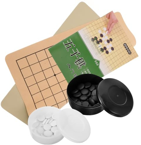 HANABASS Set Scacchiera Go Pieghevole in Legno Resistente Pedine Bianche e Nere Gioco Educativo per e Adulti Portatile per Allenamento e Viaggi