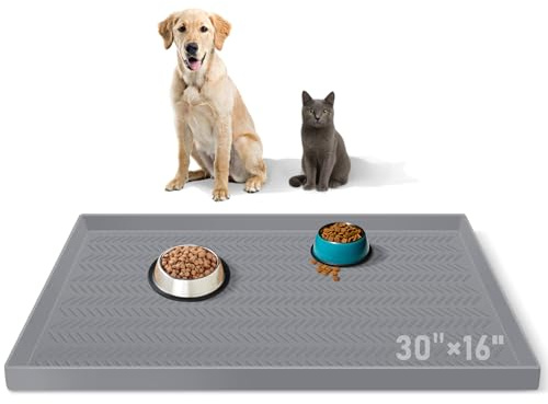 Kalolary Tapis en Silicone pour Nourriture pour Chiens, 76 cm x 41 cm