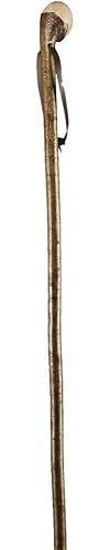 Gehstock Gehhilfe Hasel-Wurzelstock rindenecht mit Lederschlaufe 99 cm