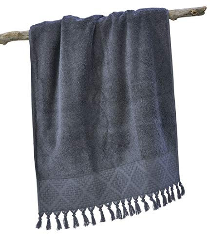 done. Provence Bohéme Frottierserie - Handtuch 50 cm x 100 cm anthrazit