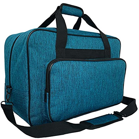 Machine à Coudre en Nylon Sac, Mallette de Transport pour Machine en Nylon avec Bandoulière, Sac à Main De Stockage Portatif de Voyage de Sac de Machine à Coudre de Grande Contenu, Bleu