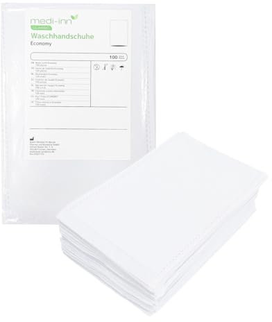 Medi-Inn Einmal-Waschhandschuhe Economy, 15 x 22 cm, 100er Pack (1 x 100 Stück)
