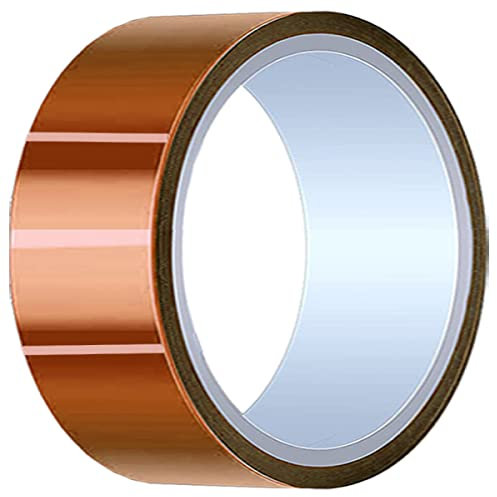 DAOKAI 50 mm x 28 m (90 pies) Cinta de alta temperatura Cinta de poliimida resistente al calor Cinta térmica Cinta Kapton para enmascarar/Soldar/Impresoras 3D / Batería