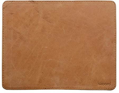 skaard Mauspad aus echtem Leder, Braun, Vintage Optik, Mouse Pad