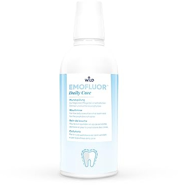 EMOFLUOR Daily Care Mouth Rinse 500ml – Swiss Oral Care, Fluoride Mouthwash for Daily Protection, Fresh Breath & Enamel Care