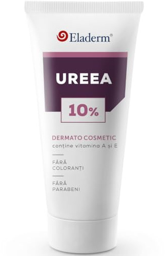 Eladerm Crema Urea 10%, 100ml, Eczemi, Cheratosi, Psoriasi, Eruzioni Cutanee, Dermatite, Prurito, Ferite, Piedi e Mani Secchi e Screpolati| Idratante, Riparatrice | Vitamin A, E, Burro di Karitè
