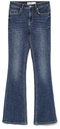VERO MODA Femme Vmflash Li3110 GA Noos Évasé Jeans, Bleu Foncé Denim, XL / 30L EU