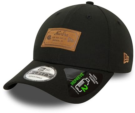 New Era Casquette de Baseball Noir 9Forty Ajustable visière courbée Chapeau