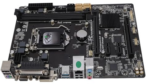 Bewinner Scheda Madre per Computer, Scheda Madre Gaming ATX Sostitutiva per LGA 1150 con 2 Slot DIMM, Chip Realtek Integrato, Progettata per Core I7, I5, I3