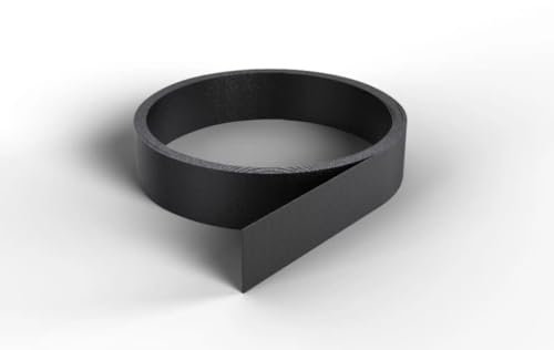 Nordlinger Pro Smart Profile plat adhésif – 840037 – Pvc – 3 x 0,4 cm x 10m – Noir – Finition murale