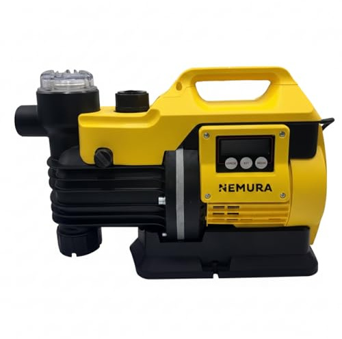 Nemura Pompe de Surface Automatique 850W – Débit 3600 L/h + Pression 3,5 bar - Écran LCD Réglable - Amorçage rapide Silencieuse - Arrosage Jardin & Alimentation Maison - Marque Française
