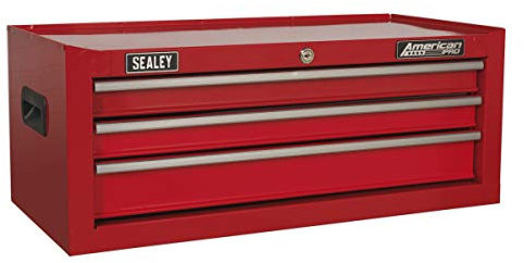 Sealey Ap223 Mid-Box 3 Drawer With Ball Bearing Runners - Red