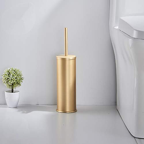 WC Cepillo para Inodoro Escobilla De Baño Y Soporte Escobilla De Baño Higiénico Y Limpio Lujosos Accesorios Baños Escobillero De WC Portaescobilla Oro