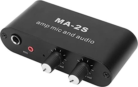 DC12V Stereo-Audio-Vorverstärker 3 Ausgangsanschlüsse 3,5-mm-Kondensatormikrofon-Schnittstelle Kopfhörerverstärker