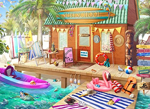 Vermont Christmas Company Puzzle école de surf 1000 pièces par
