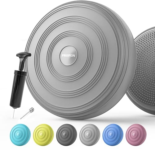 PROIRON Coussin d'équilibre Coussin Gonflable 34cm,gris