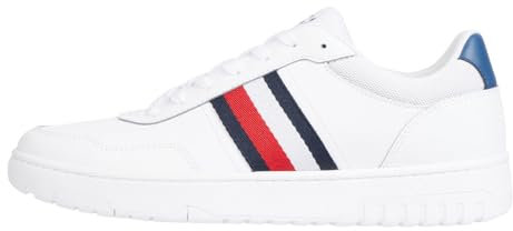 Tommy Hilfiger TH BASKET CORE LITE Mittelhoher Schnitt (Schuhe) Herren, Weiß (White), 43 EU