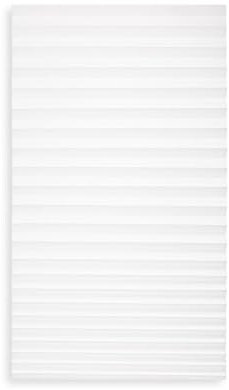 CEIEVER Temporary Blackout Paper Shades 210X90CM Pleated Blinds with Adhesive Stick-On Curtains for Bedroom, Bathroom, Kitchen (White-1Pcs)