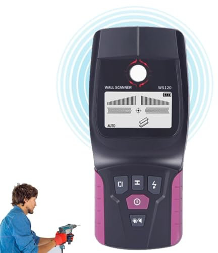 Rilevatore di metalli for tubi dell'acqua in PVC, cavi e fili sotto tensione, rilevatore di pareti multifunzionale professionale, rilevatore di perni in legno CA, rilevatore di profondità dei cavi, ri