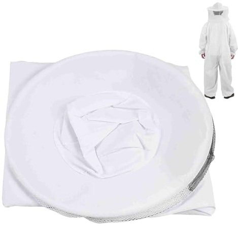 Traje de abeja profesional Guantes de abeja Apicultor Equipo de protección de apicultura original Traje de apicultor Buen cuidado cómodo de la colmena Blanco (XXL)