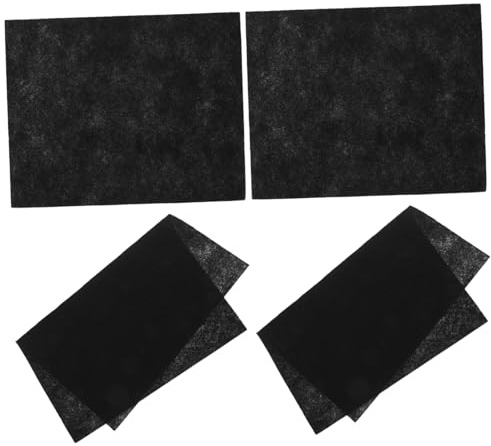 Mipcase 4 Blätter Filter fühlte sich Material Holzkohle Pads aktiviert aktivkohlefilter luftfilter klimaanlage Wechselstrom-Ersatz Entlüftungsfilter für zu Hause Tuch Aktivkohlefaser Black