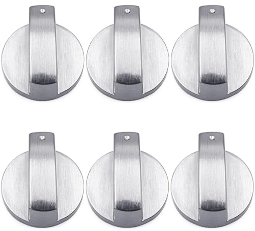 OIXEYA 6 Pezzi Manopole Piano Cottura, 6mm Pomelli Cucina, Manopole Forni, Gas Stufe Controllo Manopole, Pomelli in Metallo per Forno a Gas Piano, per Forno a Gas Piano Cottura Stufa Gas